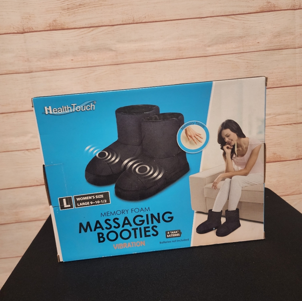 HealthTouch Black Massaging Booties